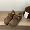 Zapatos de mujer tipo Birkenstock de tamaño pequeño, suela gruesa, que aumentan la altura, piel suave, colección nueva 2026, mocasines sin cordones, tacones de cuña