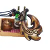 Colar Gancho de Peixe Maori Vintage Desgastado Estilo Boêmio Corda Trançada Pingente Lembrança Turística Atacado em Estoque