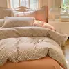 Sábanas de verano de cuatro piezas cepilladas y gruesas de categoría A para bebés y niños, funda de edredón de algodón lavado, juego de cama de tres piezas al por mayor