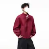 Jaqueta estilo americano cleanfit Harrington com gola alta, unissex, nova coleção de outono, jaqueta bomber de corte solto, jaqueta casual de trabalho