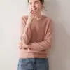 25 Otoño e Invierno 100% Cachemir Puro Tejido Camiseta Interior Holgada y Ceñida Sudadera con Capucha Pulóver para Mujer Holgada y Ceñida