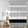 Cortina de Ducha Estilo Borla, Impermeable y Resistente al Moho, Cortina de Baño con Estampado de Rayas Moderno y Sencillo, Tamaño y Patrón Personalizables
