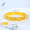 Pulsera de Filigrana Hueca Dorada Estilo Mismo Orfebre Cola de Fénix Auspiciosa para Mujer, Nuevo Estilo Chino Tendencia Nacional Boda Pulsera Grande