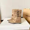 Primeiro Encontro Temporada Calças de Couro com Fivela Bico Fino Salto Alto Botas de Cano Alto Salto Alto Feminino Botas Amontoadas Botas Curtas para Baixas e Magras