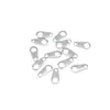 Pieza de Conexión de Acero Inoxidable Pulido 304 Transfronteriza, Pieza Ovalada de Doble Agujero, Pieza de Conexión para Cadena de Cola de Collar, Accesorios de Joyería DIY
