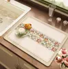 Mantel individual estilo americano, Mantel aislante del calor y absorbente de agua para encimera, Tapete escurridor de tierra de diatomeas para cocina, lavable, no requiere lavado, Posavasos, Protector de encimera