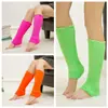 Moda europea y americana otoño e invierno para mujer, calentadores de piernas de lana tejidos, calcetines de nieve fluorescentes, rodilleras, calcetines de felpa, fabricantes, venta al por mayor