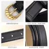 Cinturón de Mujer 2025 Nuevo Elegante Hebilla de Pin Trenzada Cuero Genuino Cinturón Decorativo para Jeans Listo para Enviar de Fábrica Viajes Diarios