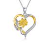 Mingcheng Cross-border Hot Selling Amazon Sunflower Layered Necklace Niche Design Pequeno Fresh Girlfriend Gift Necklace