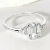 Venta Caliente Transfronteriza Ecológico Incrustaciones de Cobre Cubo de Zirconia Cúbica Corte Cuadrado Forma de Gota 6*8mm Boda Lujo Diamante de Alto Carbono