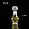 Garrafas Pequenas de Vidro Transparente Gravado para Vinho, Bebidas Alcoólicas, Vinho Tinto, Garrafas de Uísque Estilo Europeu, Garrafas de Vinho de Frutas Envelhecido em Adega