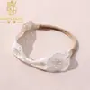 Accesorios para el cabello de niños japoneses y coreanos bordado blanco banda para el cabello de bebé diadema de encaje hecha a mano DIY anillo para bebé al por mayor