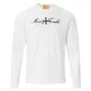Body de cuello semi-alto con costuras laterales, texto floral en inglés superpuesto en el pecho con una cruz, camiseta de manga larga simple de corte ajustado