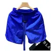 Shorts Masculino de Verão em Algodão e Linho com Cintura Elástica Três Quartos, Shorts de Praia Quatro Quartos, Shorts Studentil da Moda Cor Sólida Soltos de Cintura Baixa