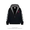 Moletom Novo Estilo Transfronteiriço, Moletom com Capuz Simples Solto Estilo Hong Kong, Cardigan, Unissex, Moderno, Estiloso, Versátil, Preto
