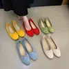 Zapatos planos rojos suaves Chuyuji para mujer, zapatos elegantes de primavera con punta redonda y lazo poco profundo para combinar con faldas, mocasines para ir al trabajo
