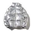 Chaqueta de Algodón Brillante con Cuello Alto para Hombre Invierno 2026, Abrigo Corto de Algodón Brillante Talla Grande, Chaqueta Acolchada Nueva Estilo Coreano Engrosada