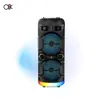 Bt-8806 Alto-falantes Bluetooth Externos Duplos de 8 polegadas de Alta Potência Portáteis Iluminação Ambiente RGB Alto-falantes Coloridos para Karaokê