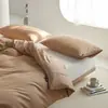Funda de edredón de color liso, clase A, algodón puro, con patrón grande de ganso, pieza única, 100% algodón puro, adecuada para dormir sin ropa, individual/doble, dormitorio estudiantil, verano