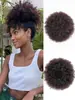 Bolsa para el Cabello Explosión Africana Moño de Oruga Peluca Cola de Caballo Afro Esponjado Cola de Caballo Moño Rizado