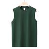 Atacado cor sólida 220g camiseta sem mangas colete fitness esportivo masculino e feminino uso interno e externo combina com tudo algodão puro colete branco