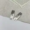 3CM-7CM clipe BB oval quadrado aço inoxidável fecho tipo gota de água clipe lateral material para grampo de cabelo DIY base para acessório de cabelo
