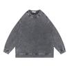 Sudadera Yidao Vintage 2025 Otoño Nueva Estilo Callejero Americano Holgada Retro Lavada Copo de Nieve Cuello Redondo para Hombre