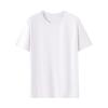 Camiseta Lisa Negra y Blanca Universal para Pedido Extranjero Transfronterizo 180g Doble Lija Seda de Leche Mano de Obra Fina Cuello Trasero Holgado Manga Corta