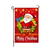 Bandera de Jardín Navideña Nueva Transfronteriza de Doble Cara de Poliéster Imitación Lino Bandera de Feliz Navidad Bandera Decorativa