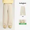 Calça Reta de Algodão Puro para Meninas Pudding Haru 2026 Nova Coleção Primavera Calça Longa Casual Solta com Bainha Ajustável para Crianças