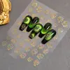Adesivos de Unha Coloridos de Fogos de Artifício 3D Estéreo Preto e Branco Laser Hot Stamping Prata Fogos de Artifício Adesivos de Arte para Unhas Decoração Dh582