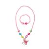 Conjunto de Joias Infantis Unicórnio Estilo Coreano Transfronteiriço Colar com Corrente de Pérolas e Pingente de Acrílico para Meninas