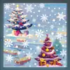Decorações de Natal, Adesivos de Vidro para Árvore de Natal Sonhadora, Layout de Cena para Vitrine de Shopping Center, Flocos de Neve, Adesivos Eletrostáticos