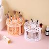 Portalápices de Gran Capacidad para Escritorio Multifuncional Giratorio de Plástico Estante de Almacenamiento Ins de Aspecto Elegante Almacenamiento de Huevos de Belleza Portalápices