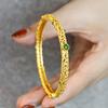 Directo de fábrica antiguo francés dorado nubes auspiciosas como pulsera de imitación de jaspe femenina estilo palacio hebilla de jade verde pulsera generación cabello
