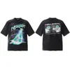 Camiseta de Manga Curta Estilo Americano Hellst para Homens, Camiseta Ins High Street, Camiseta Básica para Mulheres