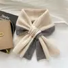 Estilo Coreano Nuevo Tejido Pata de Gallo Doble Cara Otoño e Invierno Cálido Moda Clásico Cuello Combinable Bufanda de Pareja Trendy para Mujer
