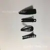 Acessórios de cabelo DIY clipes de garfo duplo pretos rígidos espessados clipes bico de pato clipes de cabelo clipes de gota de 5cm clipes de nariz pontudos pretos