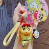Chaveiro Pingente Autêntico Desenho Animado Shin-Chan Super-Homem Dinâmico Carro Chaveiro Boneca Fofa para Bolsa Decoração