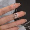 Collar Nalan de plata de ley s925 con diseño de estrella de diamante, universo, planeta, cadena para clavícula de diseño nicho para novias Y00231