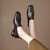 Mocassins Recomendados: 2026 Novo Modelo Sapatos Chunky Heel Preto e Marrom Retro Modernos Versáteis Estilo Britânico