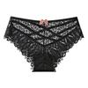 Ropa interior sexy de cintura media para mujer Venta caliente Encaje de alta gama Encaje Lazo Tirantes cruzados Calzones para mujer Amazon