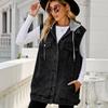 Foto real independente eBay Europa e Estados Unidos cross-border Amazon novo colete jeans retrô casaco solto tendência feminina casual