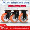 Roda industrial universal de PU 4 polegadas 5 polegadas 6 polegadas 8 polegadas roda de carrinho silenciosa resistente ao desgaste equipamento de máquina rodízio pesado