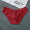 Ropa interior para mujer de talla grande sexy calzones de encaje ropa interior europea y americana cintura transpirable suave cruz hueca ropa interior