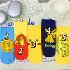 Calcetines Cortos Finos de Verano Pokemon Transpirables de Sudoración Calcetines de Media Pantorrilla de Dibujos Animados Anime Pikachu Transpirables Anti-olor Japoneses Lindos