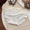 Ins burbuja lima # Ropa interior de algodón puro para mujer, con un refrescante diseño a rayas, ajuste de cintura media y refuerzo de algodón puro; bragas de triángulo para mujer, directo del fabricante