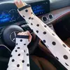 Moda Flor Mujer Nuevo Melocotón Protector Solar Manga de Seda Helada Holgada Estilo Coreano Versátil Conducción Montar al Aire Libre Protector de Brazo