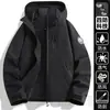 Jaqueta Outdoor Luotuo Estilo Igual para Mulheres, Conjunto de Duas Peças Três em Um à Prova de Vento e Impermeável para Outono e Inverno, Roupa de Trabalho para Viagem e Montanhismo Masculina