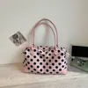 Bolso de Mano de Lona con Lunares de Gran Capacidad para Mujer 2026 Nuevo Estilo Lujo Ligero Nicho Bolso de Viaje Bolso Tote